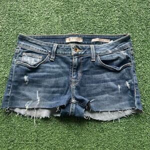 Guess blue denim cutoff shorts